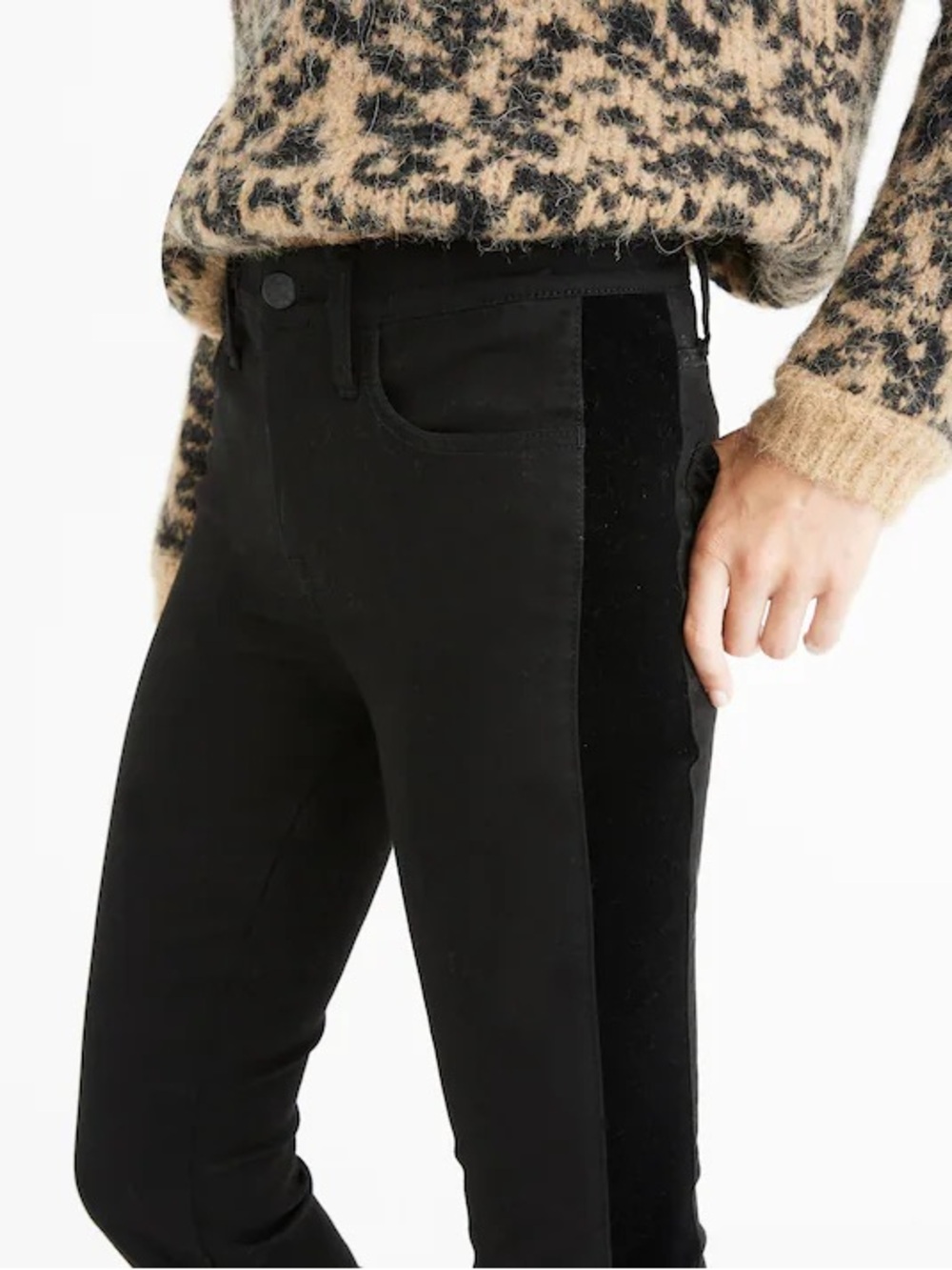 Madewell Size 26 9" Mid-Rise Skinny Jeans: Velvet Tuxedo Stripe Edition
